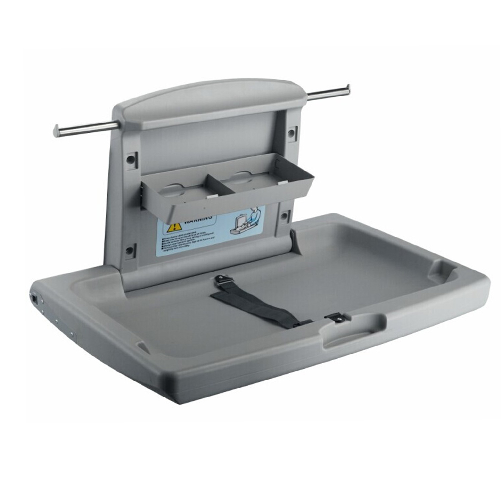Baby Changing Station: Wall-Mount, Foldable; (85.5x56x49.5)cm, Grey