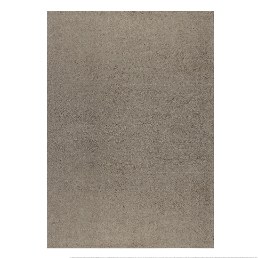 Ufuk: Puffy Plain Carpet Rug; (160x230)cm, Beige