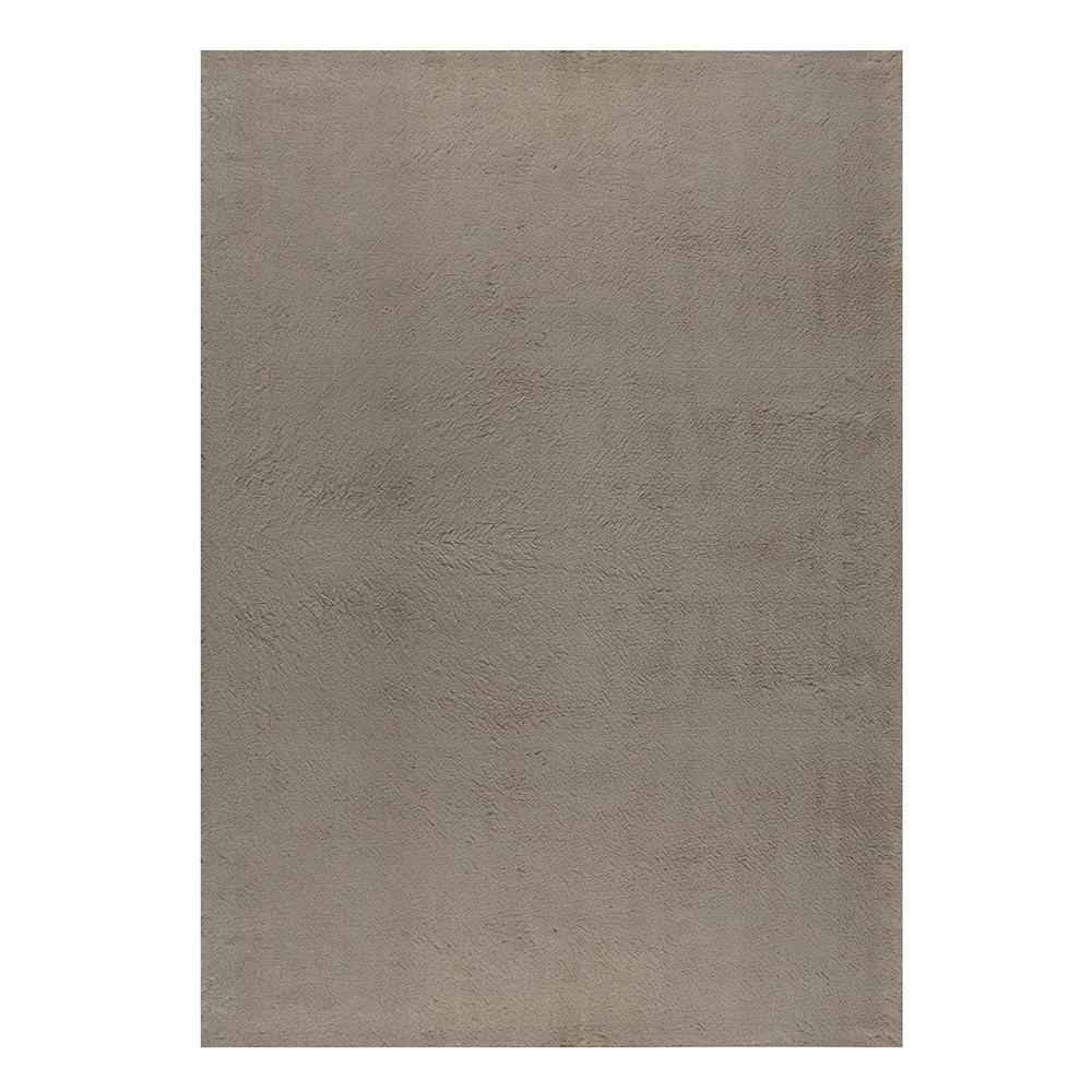 Ufuk: Puffy Plain Carpet Rug; (80x150)cm, Beige