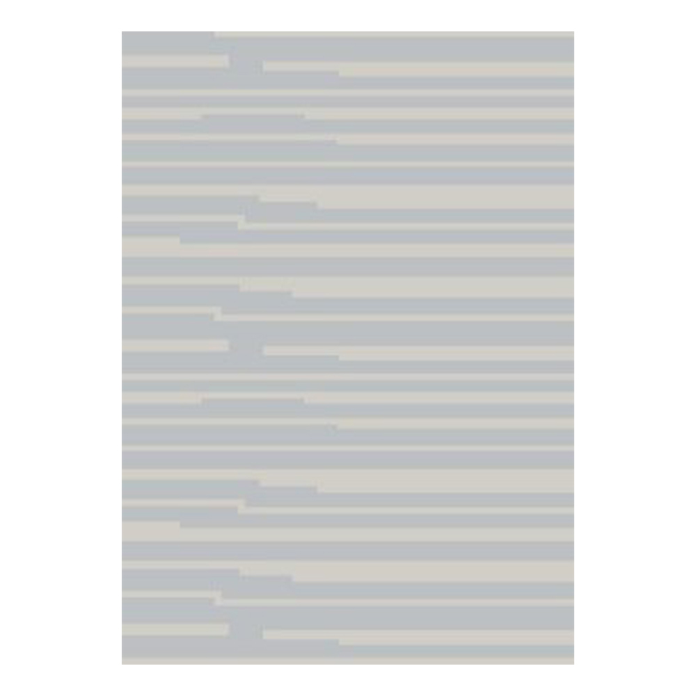 Ufuk: Panama Horizontal Brush Stripe Pattern Carpet Rug; (240x340)cm, Grey