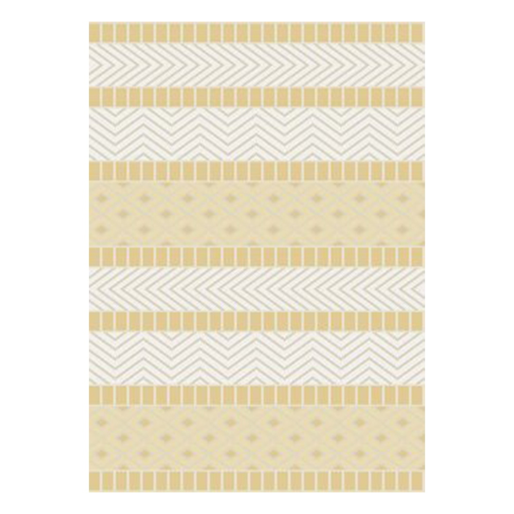 Ufuk: Panama Tribal Chevron Pattern Carpet Rug; (240x340)cm, Beige