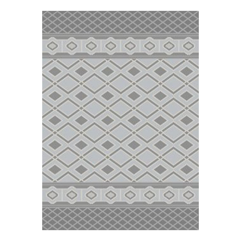 Ufuk: Panama Diamond Pattern Carpet Rug; (240x340)cm, Grey