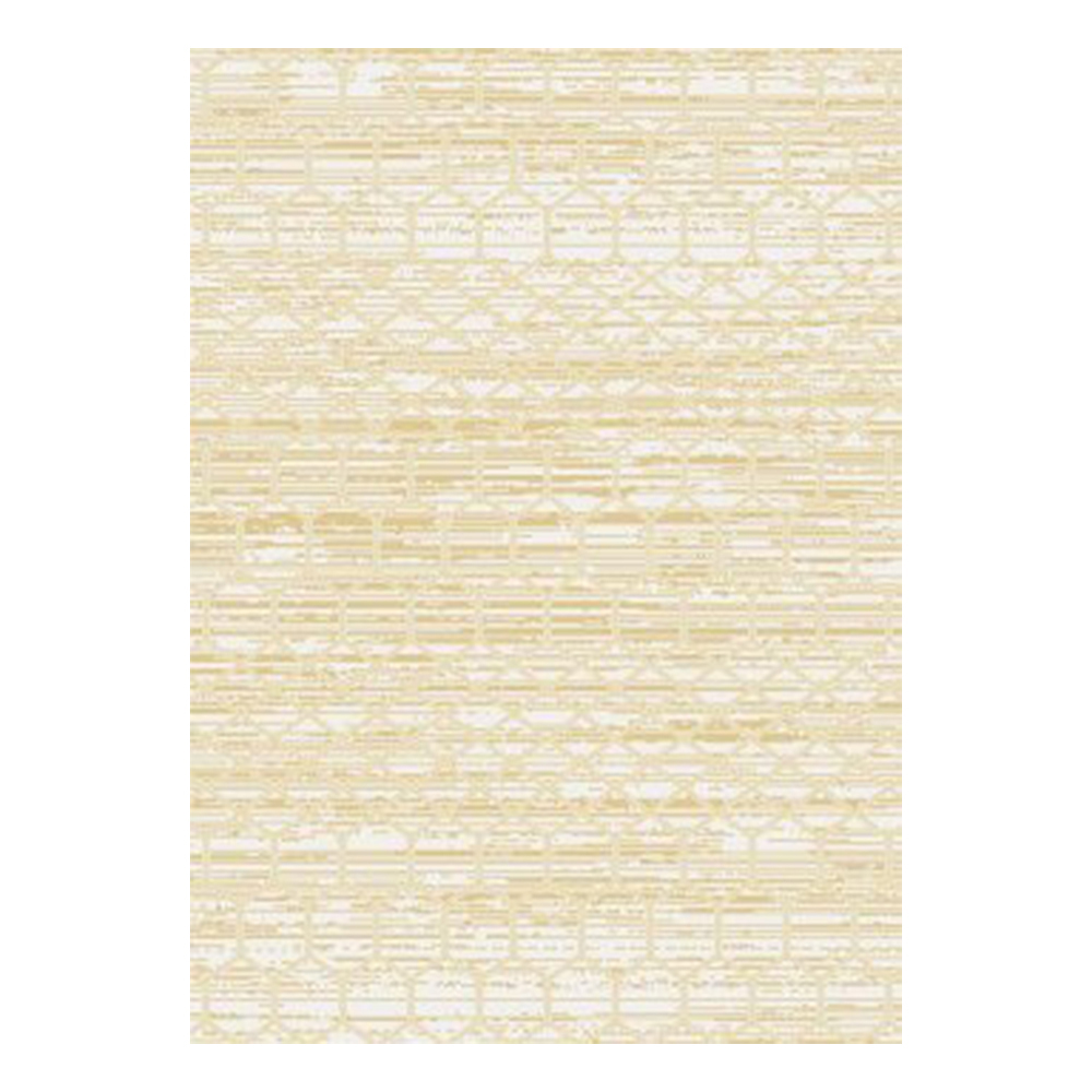 Ufuk: Panama Hexagonal Pattern Carpet Rug; (240x340)cm, Beige