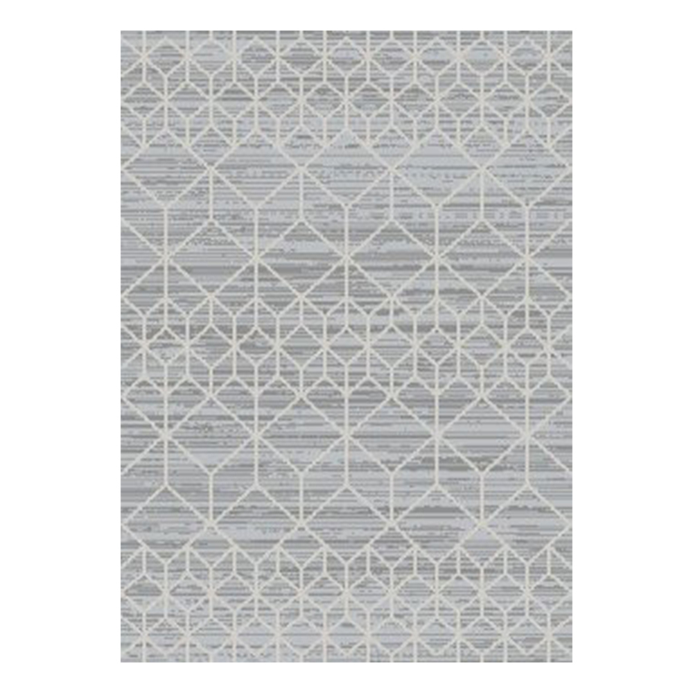 Ufuk: Panama Reflected Diamonds Pattern Carpet Rug; (240x340)cm, Grey