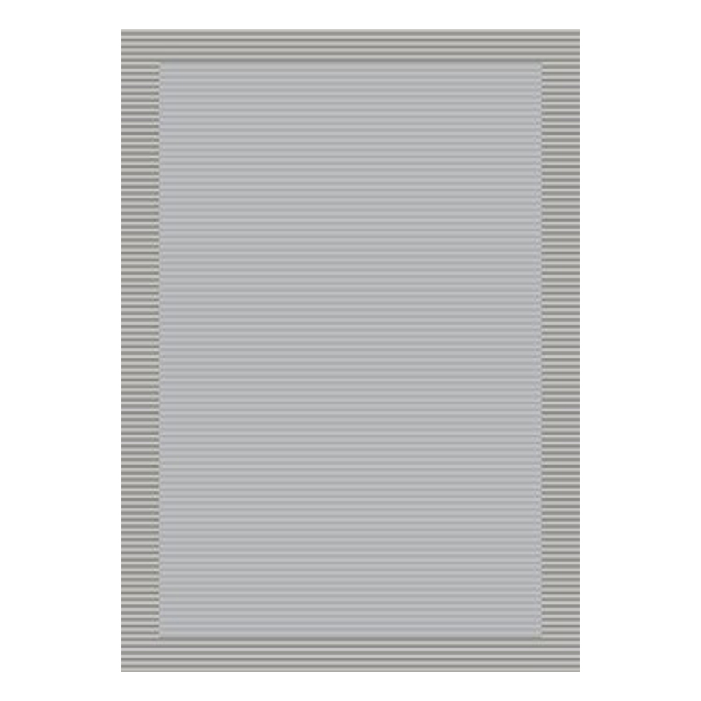 Ufuk: Panama Horizontal Stripe Pattern Carpet Rug; (240x340)cm, Grey