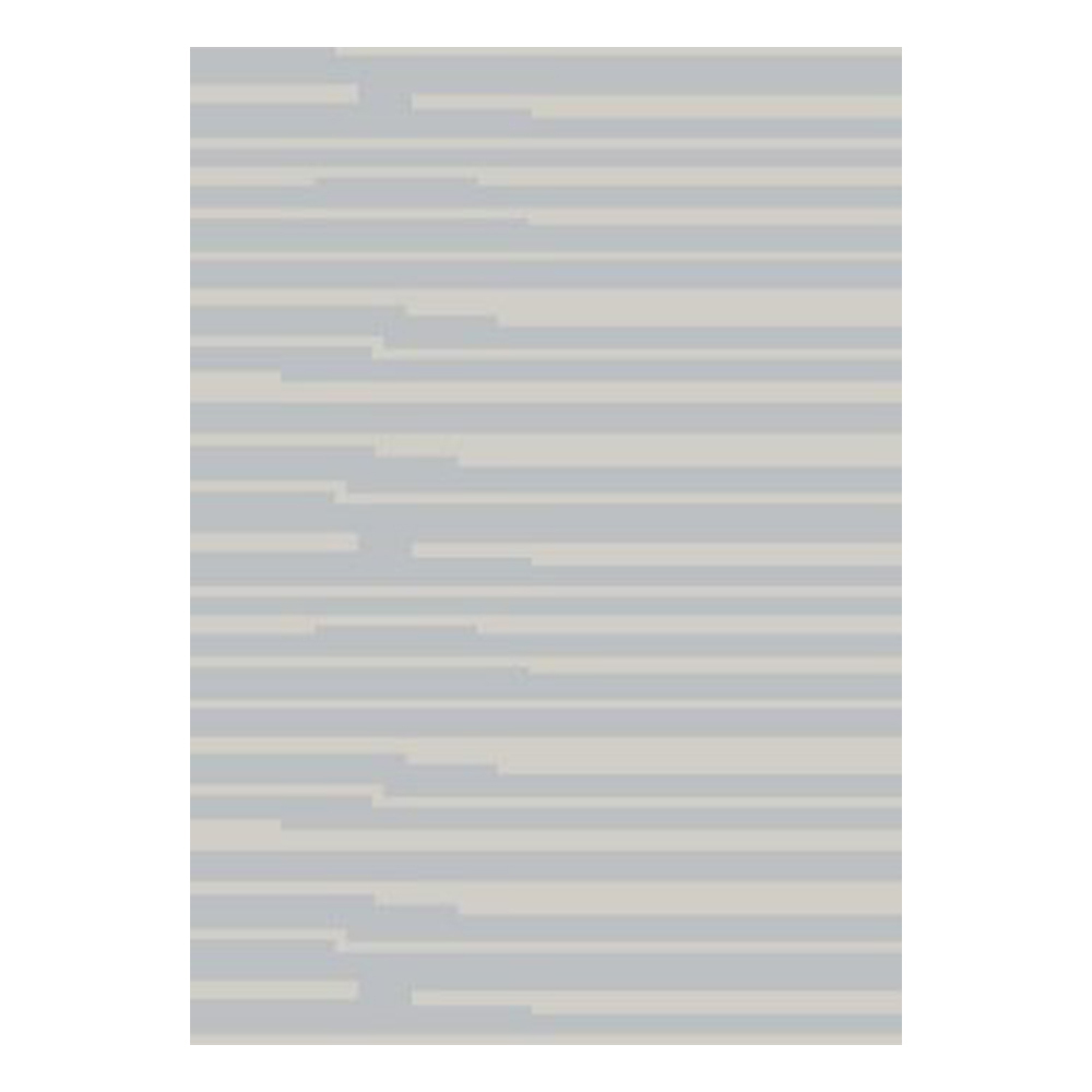 Ufuk: Panama Horizontal Brush Stripe Pattern Carpet Rug; (200x290)cm, Grey