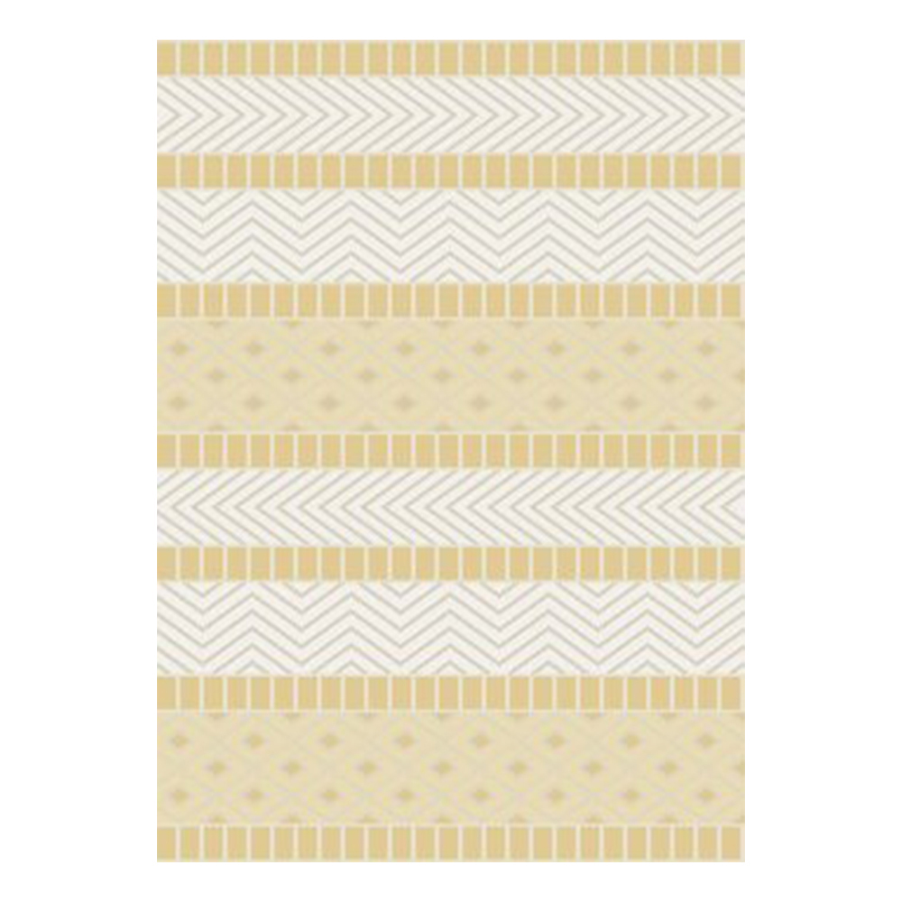 Ufuk: Panama Tribal Chevron Pattern Carpet Rug; (200x290)cm, Beige