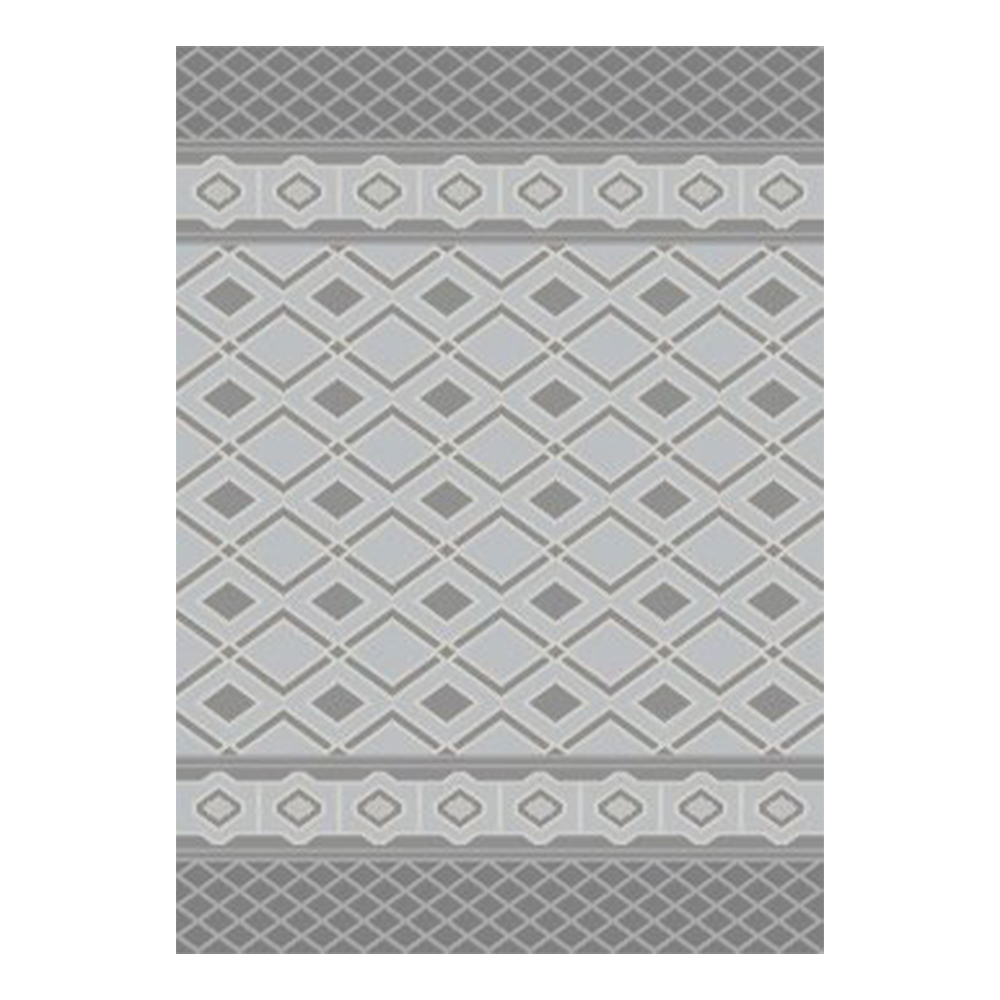 Ufuk: Panama Diamond Pattern Carpet Rug; (200x290)cm, Grey