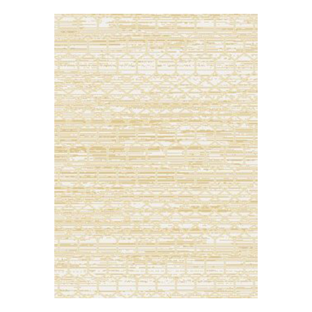 Ufuk: Panama Hexagonal Pattern Carpet Rug; (200x290)cm, Beige
