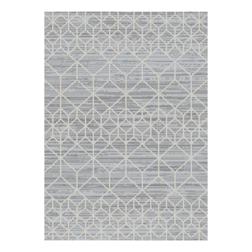 Ufuk: Panama Reflected Diamonds Pattern Carpet Rug; (200x290)cm, Grey