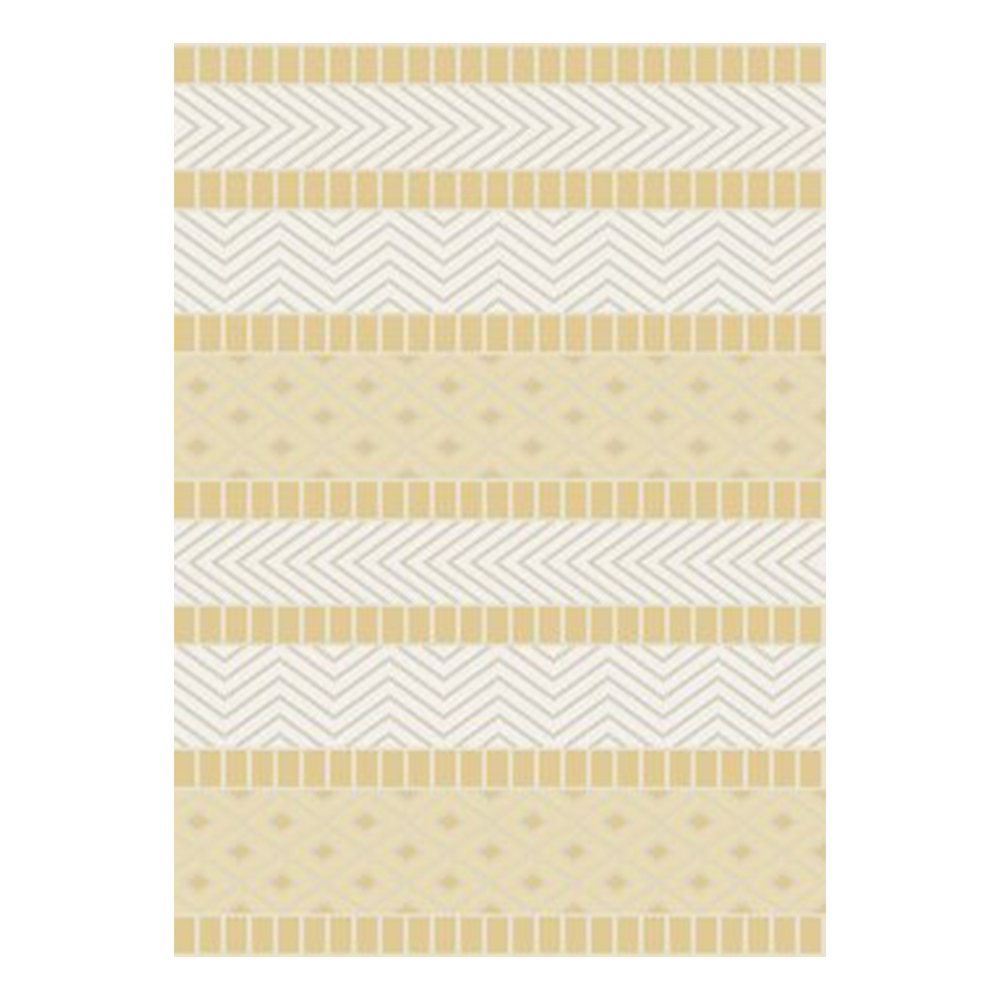 Ufuk: Panama Tribal Chevron Pattern Carpet Rug; (160x230)cm, Beige