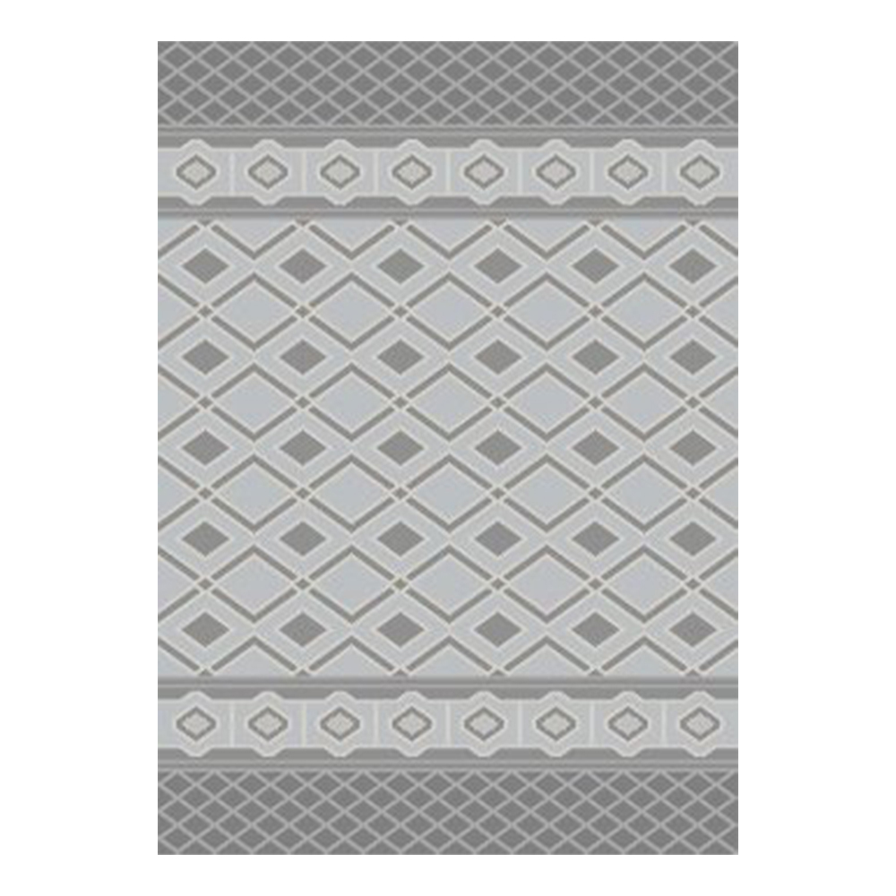 Ufuk: Panama Diamond Pattern Carpet Rug; (160x230)cm, Grey