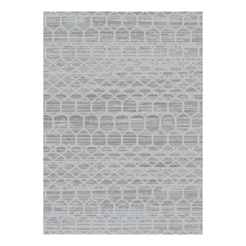 Ufuk: Panama Hexagonal Pattern Carpet Rug; (160x230)cm, Grey