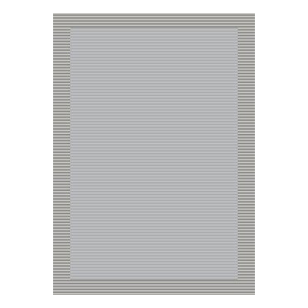 Ufuk: Panama Horizontal Stripe Pattern Carpet Rug; (160x230)cm, Grey