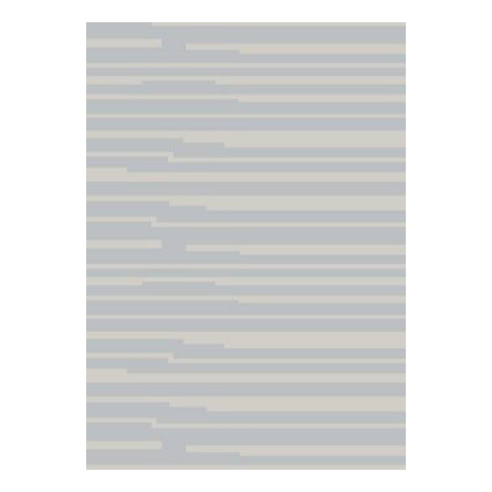 Ufuk: Panama Horizontal Brush Stripe Pattern Carpet Rug; (100x300)cm, Grey