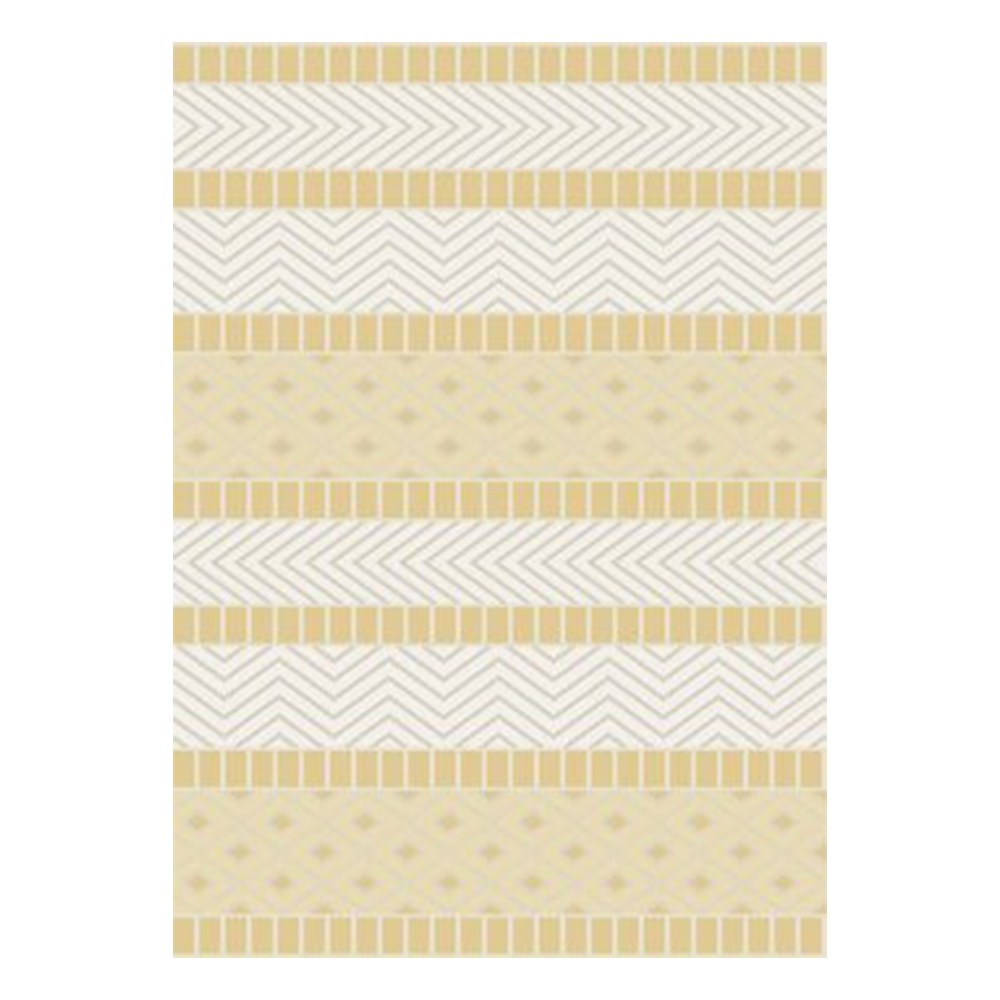 Ufuk: Panama Tribal Chevron Pattern Carpet Rug; (100x300)cm, Beige