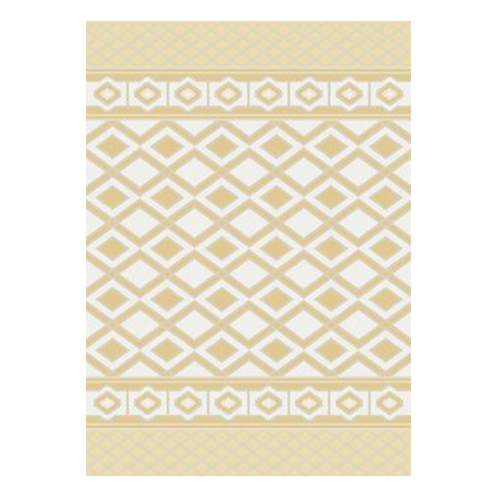 Ufuk: Panama Diamond Pattern Carpet Rug; (100x300)cm, Beige
