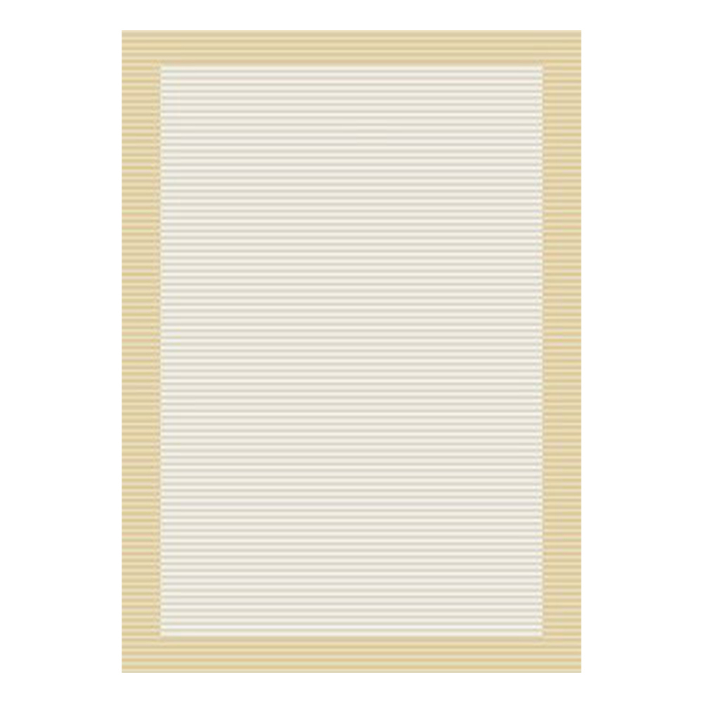 Ufuk: Panama Horizontal Stripe Pattern Carpet Rug; (100x400)cm, Beige