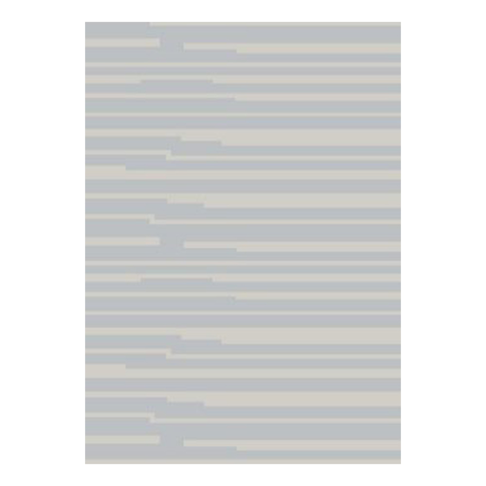 Ufuk: Panama Horizontal Brush Stripe Pattern Carpet Rug; (100x400)cm, Grey
