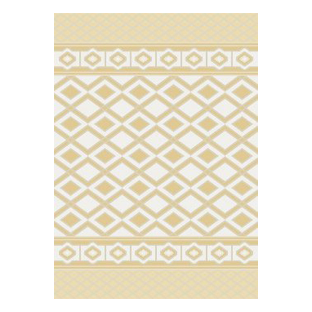 Ufuk: Panama Diamond Pattern Carpet Rug; (100x400)cm, Beige