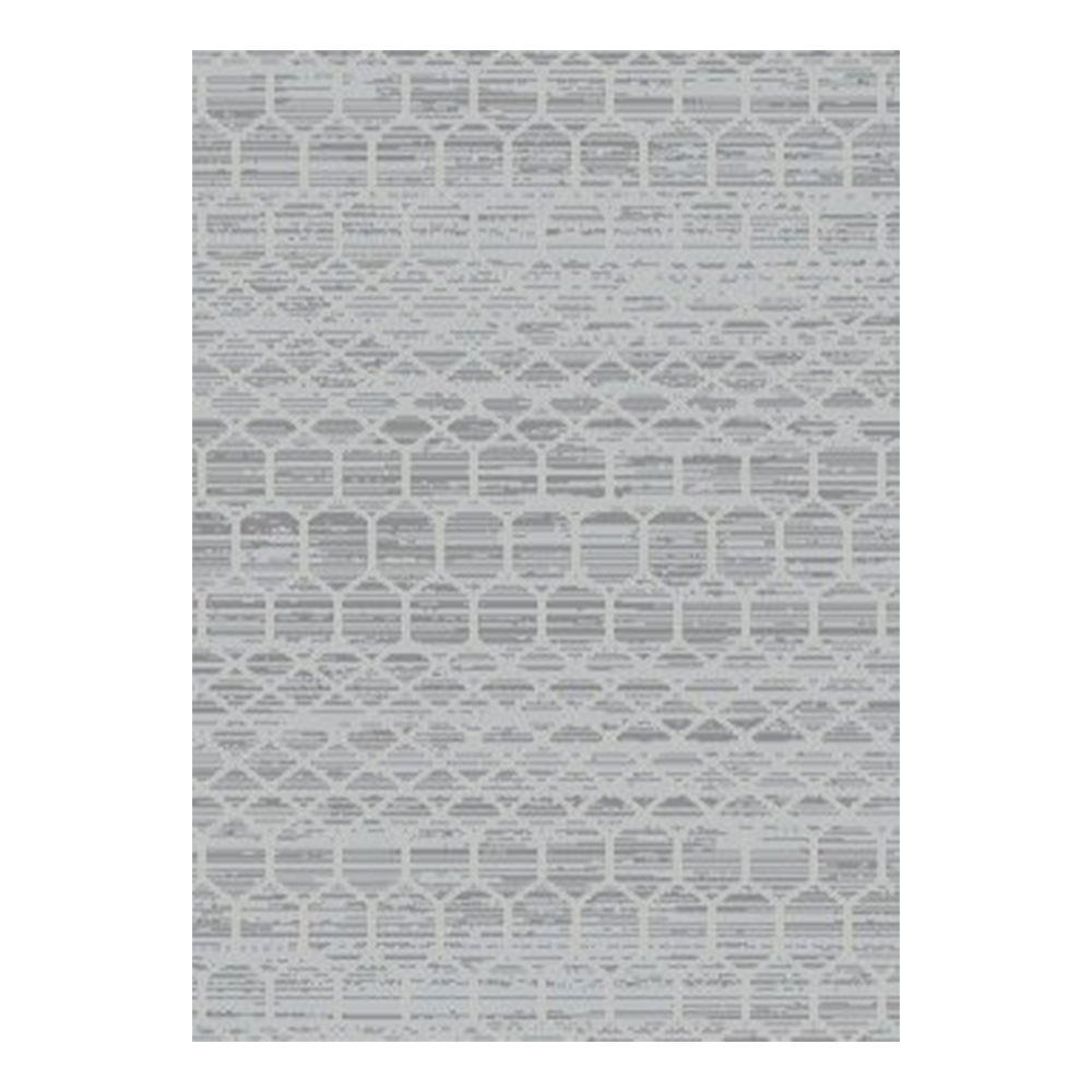 Ufuk: Panama Hexagonal Pattern Carpet Rug; (100x400)cm, Grey