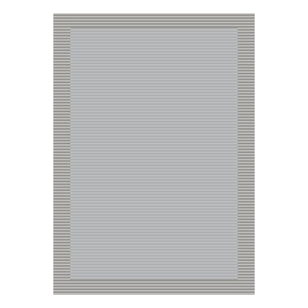 Ufuk: Panama Horizontal Stripe Pattern Carpet Rug; (100x400)cm, Grey