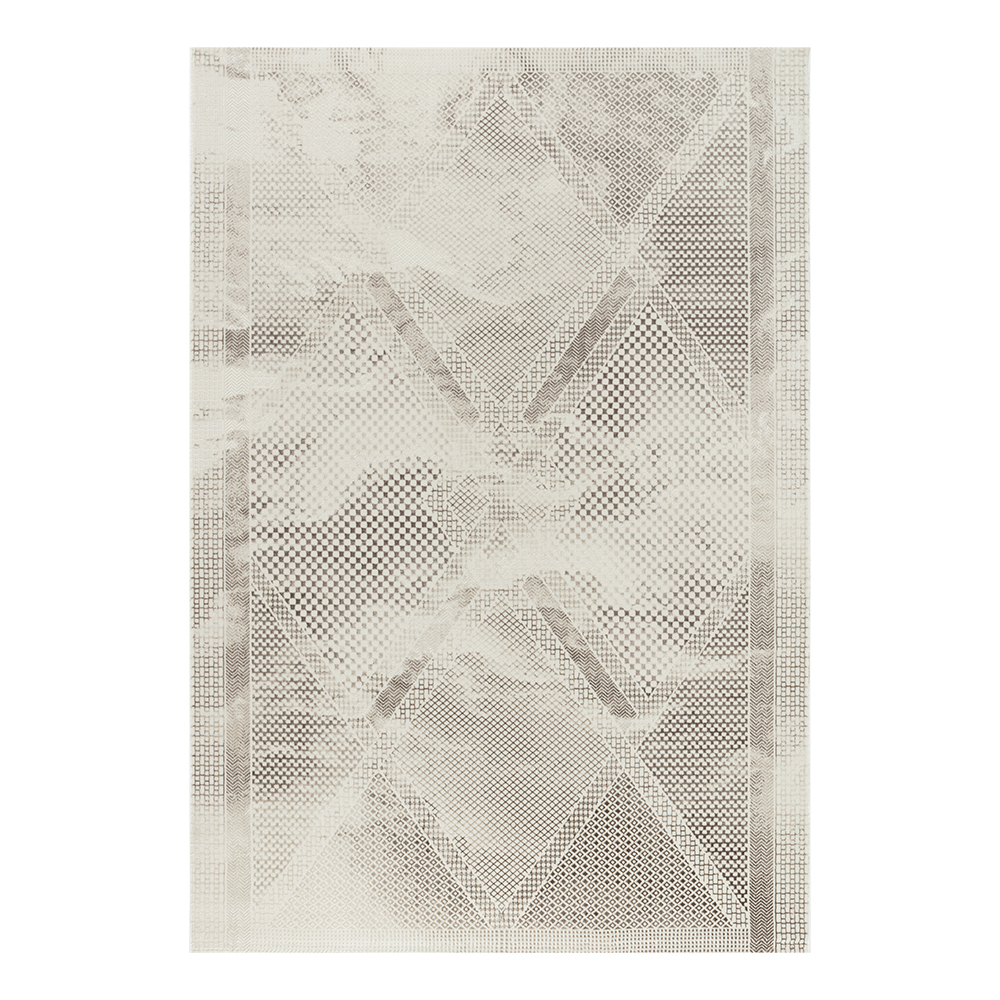 Ufuk: Sultan Diamond Pattern Carpet Rug; (240x340)cm, Grey