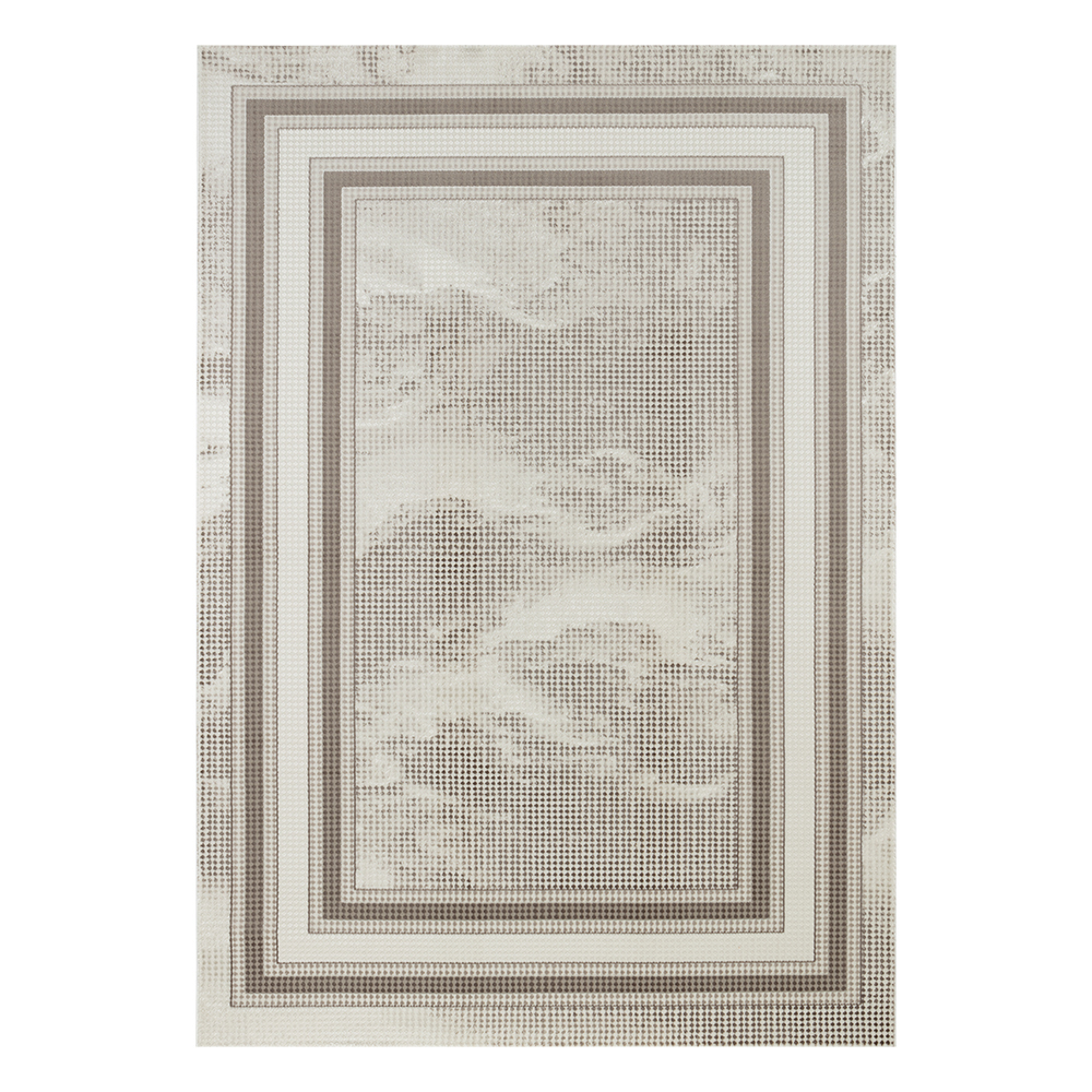 Ufuk: Sultan Pincheck Pattern Carpet Rug; (160x230)cm, Grey