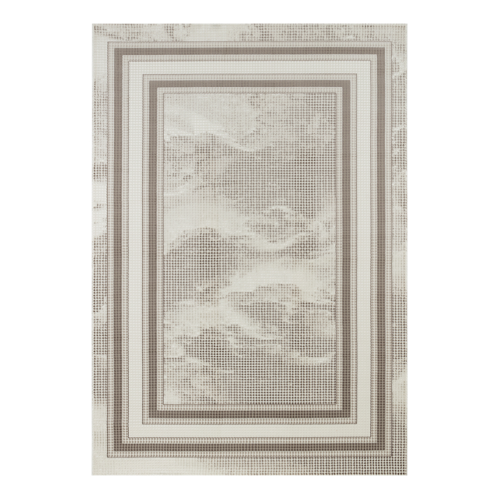 Ufuk: Sultan Pincheck Pattern Carpet Rug; (100x300)cm, Grey