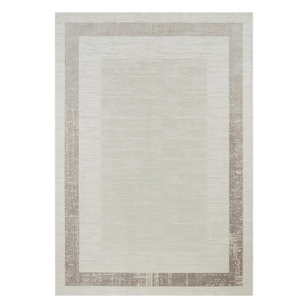 Ufuk: Sultan Bordered Pattern Carpet Rug; (100x400)cm, Grey
