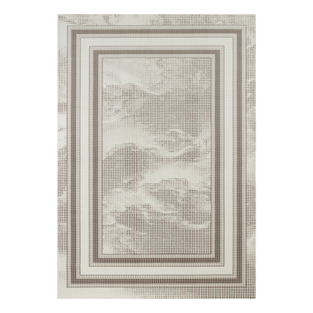 Ufuk: Sultan Pincheck Pattern Carpet Rug; (100x400)cm, Grey