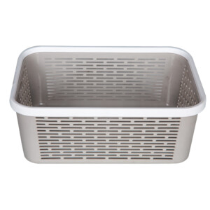 Capsule Storage Basket With Lid-Small, Grey/White