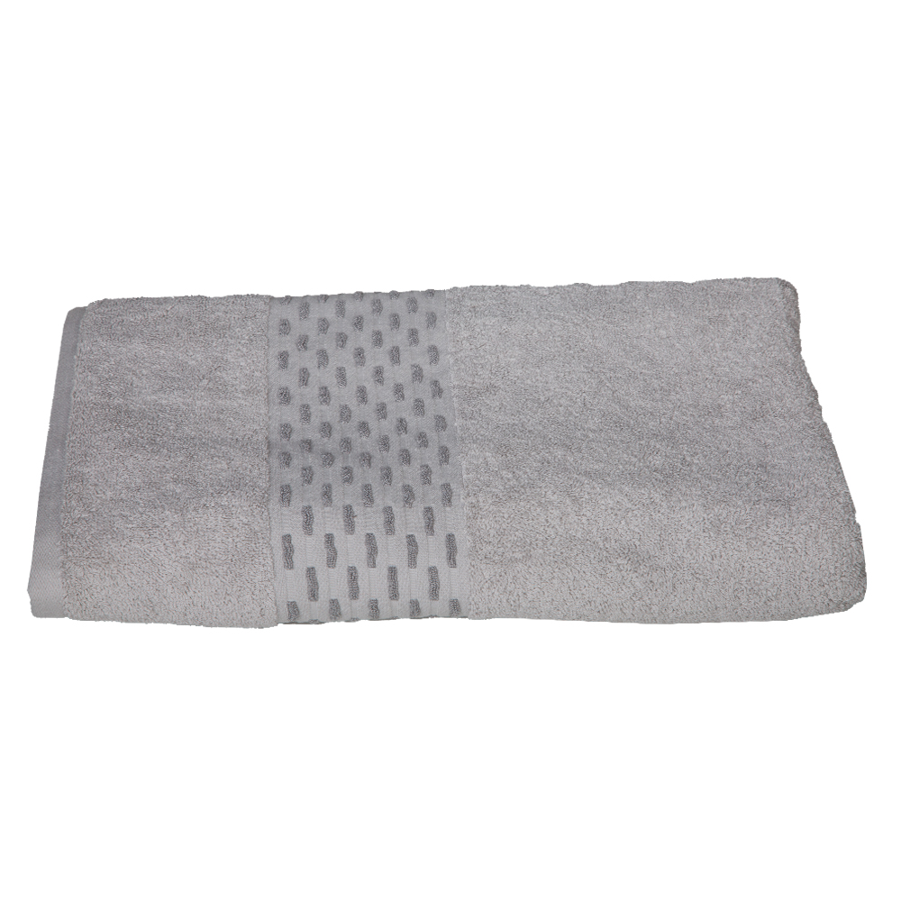 Brick Bath Sheet; (81x163)cm, Grey
