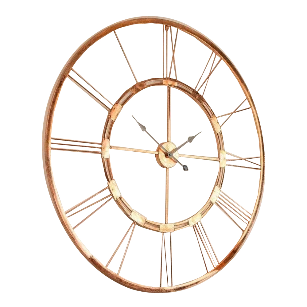 Copper Powder Coated Clock; (60X60)cm, Copper