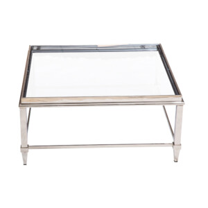 Coffee Table; (100x100x45.7)cm, Metal High Gloss