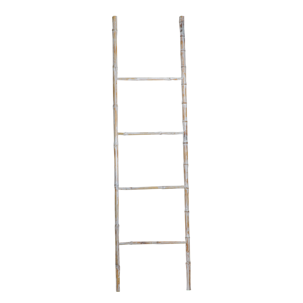 Bamboo Ladder; 150cm, White