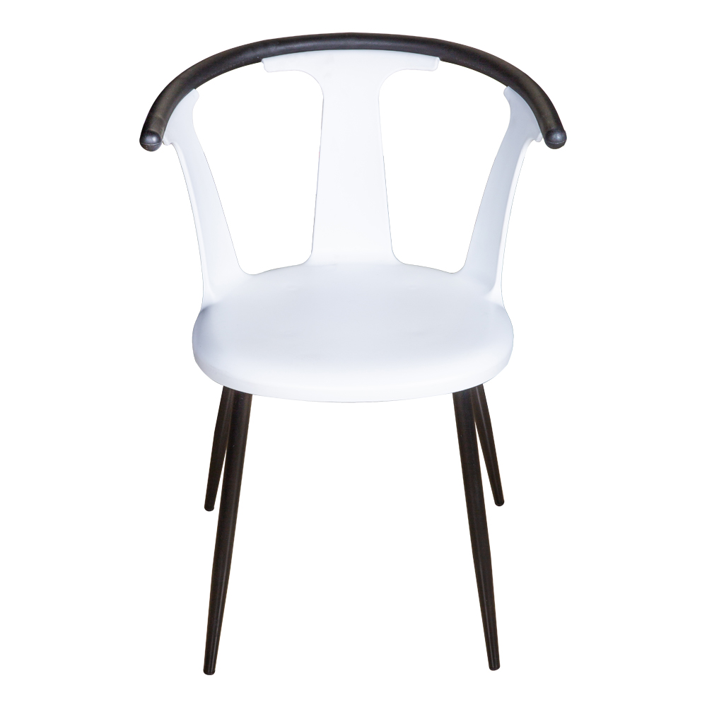 Leisure Chair With Steel Leg; (47x55x75)cm, White