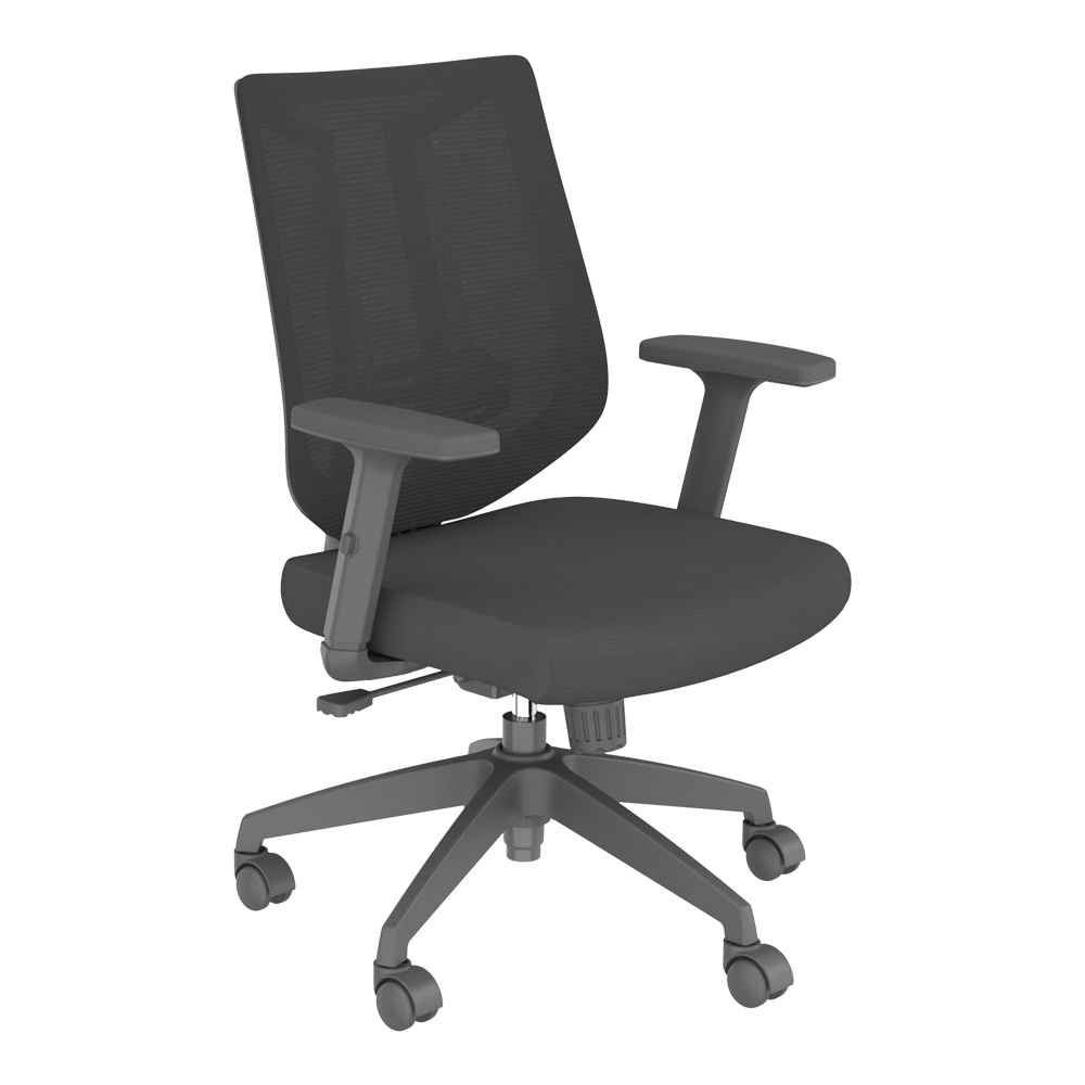 Mid Back Office Chair; (64x56x113)cm, Mesh, Black