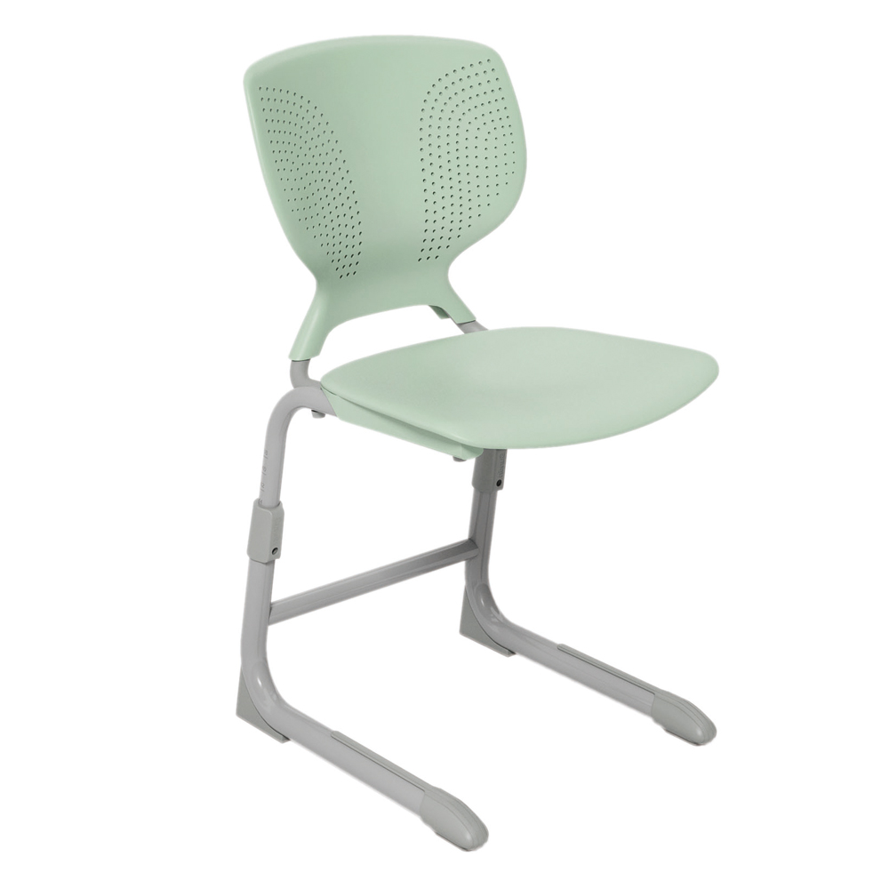 Student Chair; (41.9x46.7x74.3-80.3)cm, Morandi Green