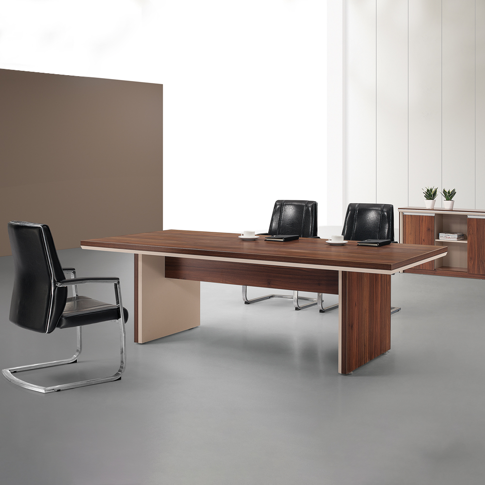 Meeting Table; (240x116x75)cm, C.Walnut/Cream White