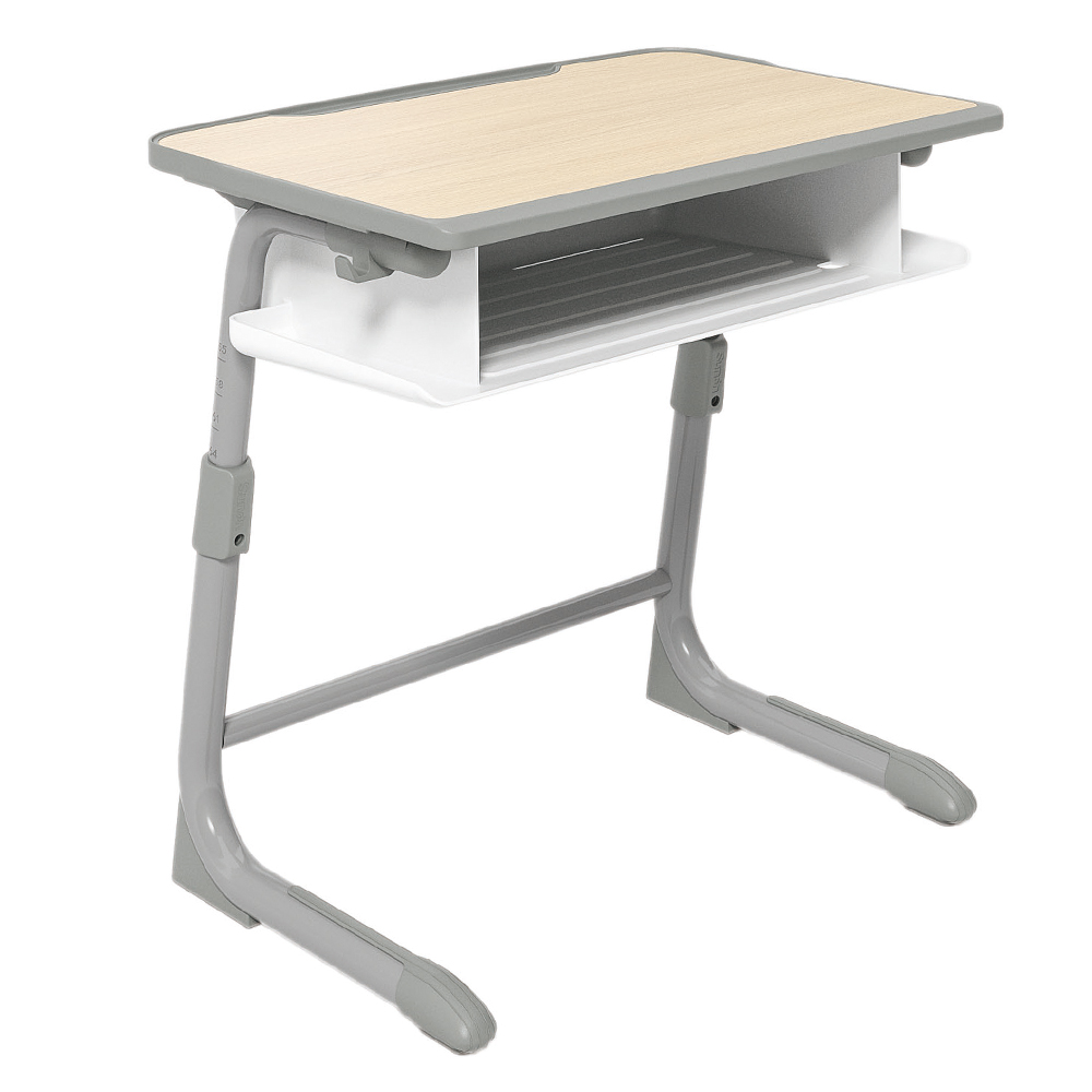 Student Desk; (65x45x67-76)cm, White Oak