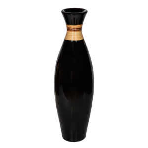 Decorative Slim Vase; (80x23x23)cm, Black