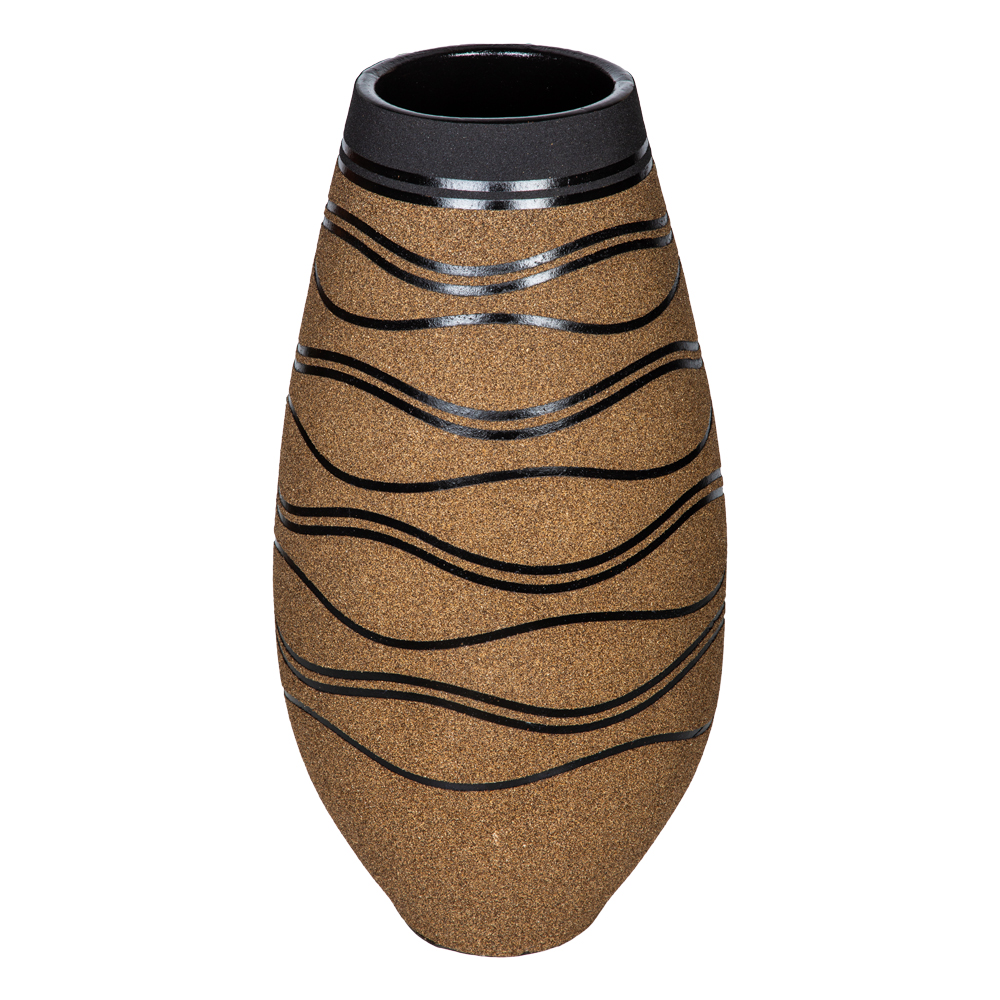 Decorative Vase; (38x80)cm, Black/Brown