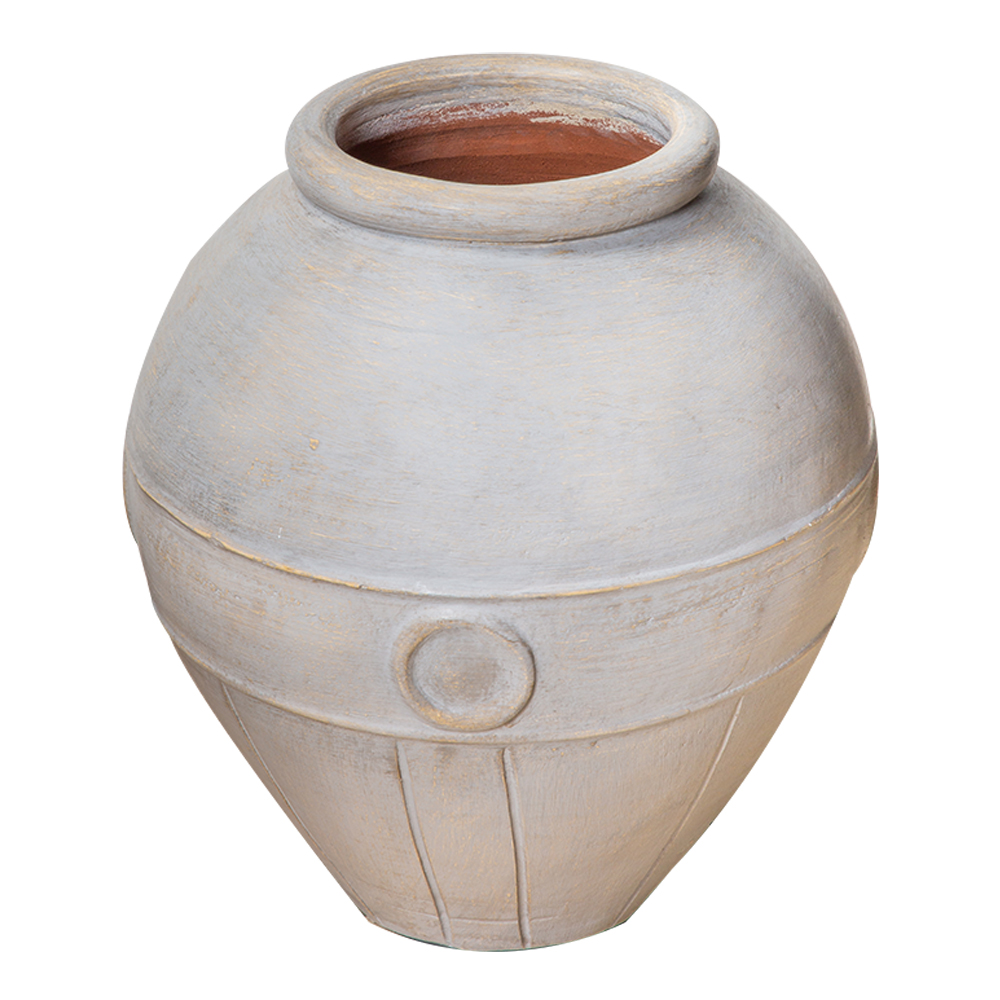 Gantong Gelang Vase; (40x45)cm, Grey/Cream