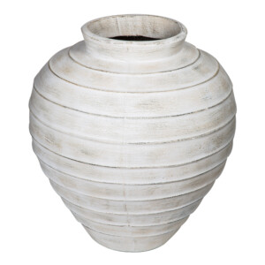 Barrel Pot; (45x60)cm, Black/Cream