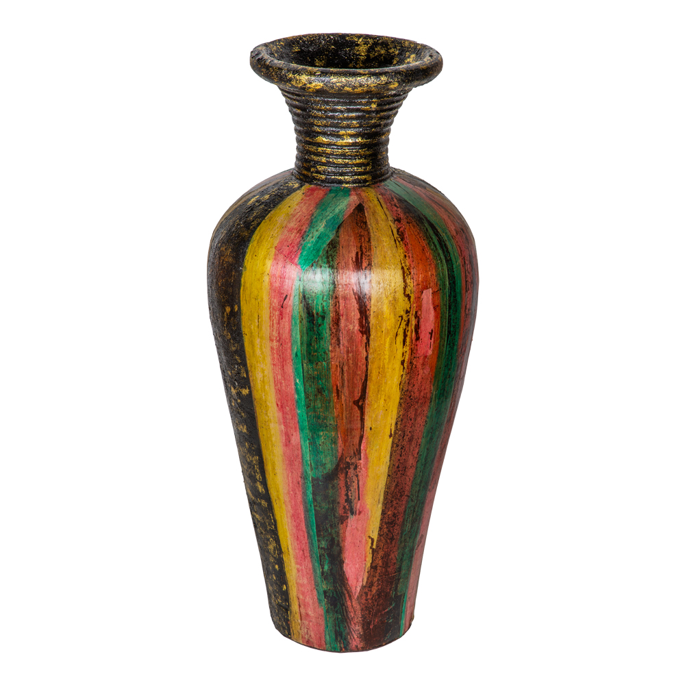 Terracota Vase: Banana Bark With Texture; Medium