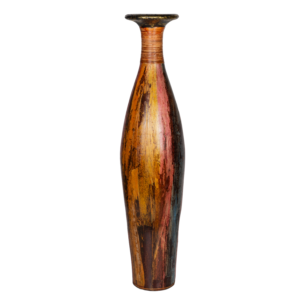 Terracota Vase; Banana Bark With Texture