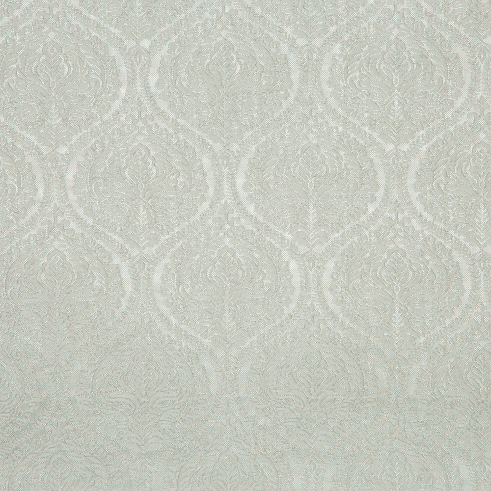 Laurena Jaipur Collection: Ddecor Damask Patterned Furnishing Fabric, 280cm, Silver/Cream