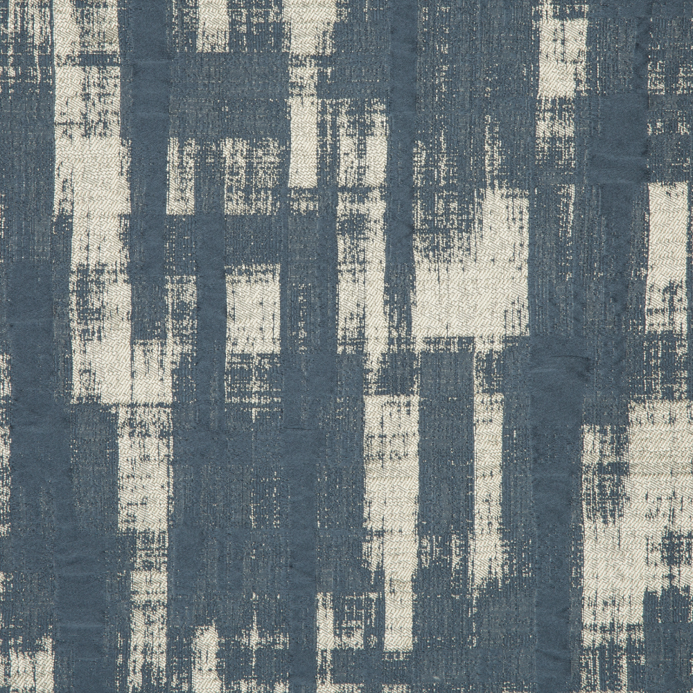 Laurena Jaipur Collection: Ddecor Textured Abstract Patterned Furnishing Fabric, 280cm, Blue/Beige