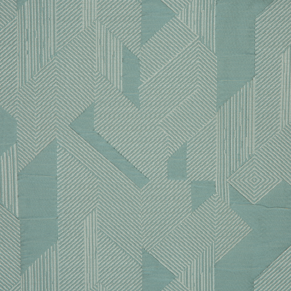 Laurena Jaipur Collection: Ddecor Geometric Abstract Patterned Furnishing Fabric, 280cm, Teal Blue